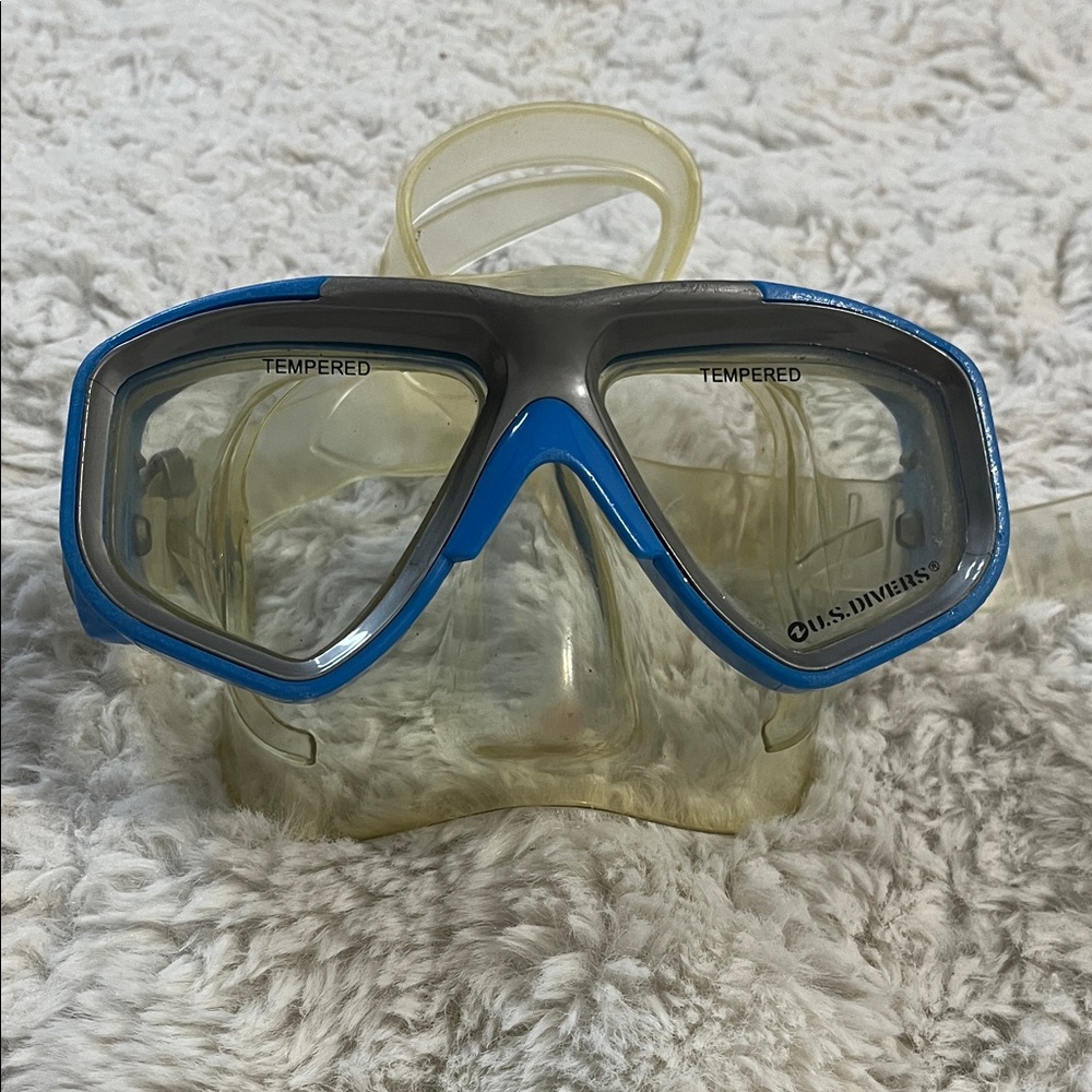 Kids Swim Mask - Blue and Gray